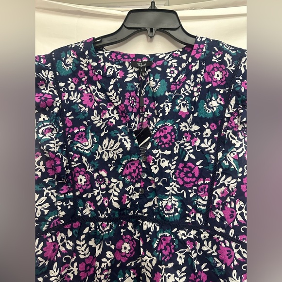 Rails Misha Top Size Large In Woodblock Floral Feminine Cotton NWT - Picture 4 of 9
